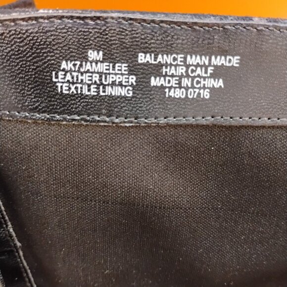 Anne Klein AK7 JamieLee Mixed Media Knee High Boots | Hair Calf Leather | Size 9 - Picture 3 of 11